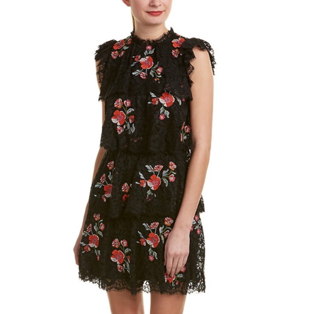 Lace embroidered dress